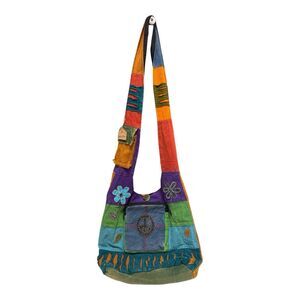 Boho Patchwork Crossbody Shoulder Bag Purse Handmade Nepal Festival Hippie
